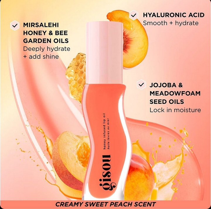 روغن لب عسل گیسو با طعم هلو Bee-llini Peach حجم 8 میل
