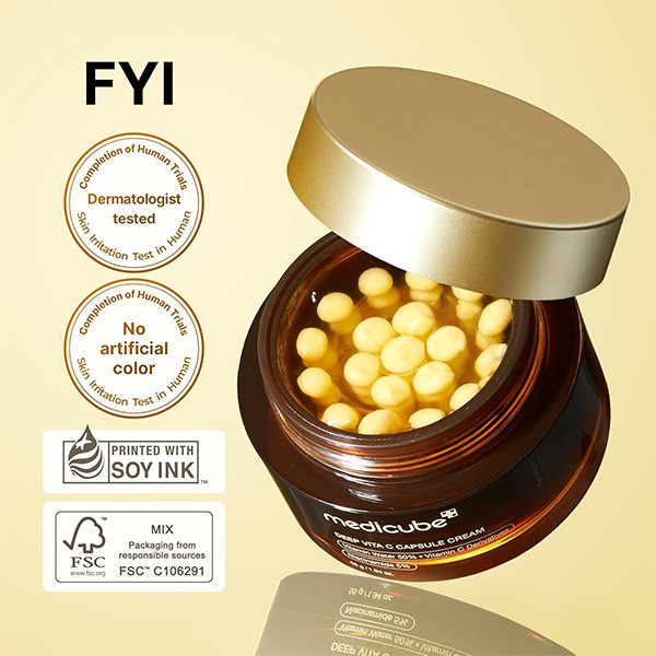 ماسک کرم کپسولی مدی کیوب Medicube Deep Vita C Capsule Cream روشن کننده 55 میل