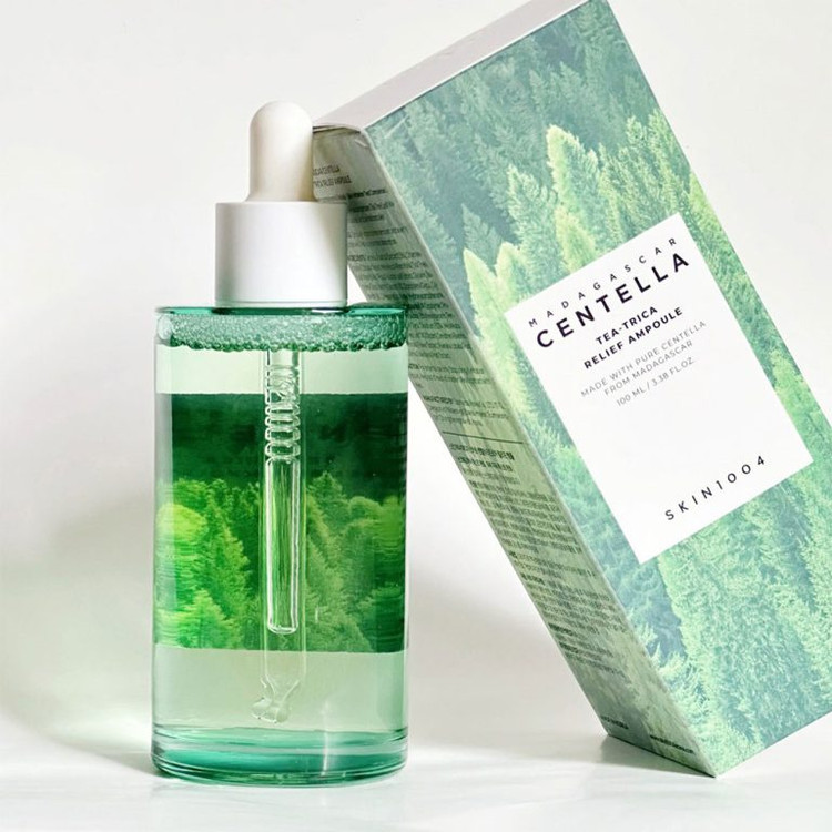 سرم سنتلا ماداگاسکار تسکین دهنده چای تریکا اسکین 1004 Skin1004 Madagascar Centella Tea-Trica Relief Ampoule