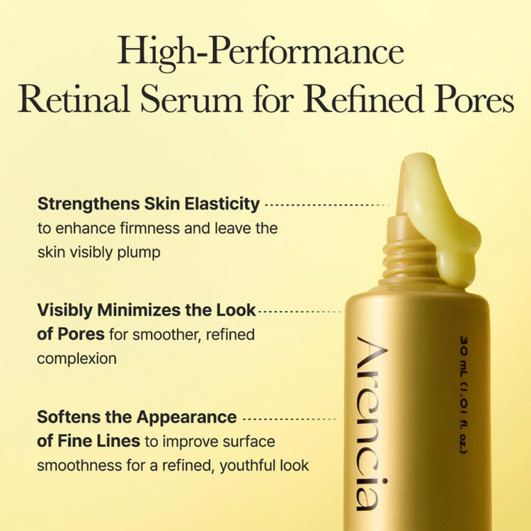 بوستر شات رتینال و کافئین ضدچروک و بستن منافذ آرنسیا ARENCIA RETINAL BOOSTER SHOT FACE & BODY