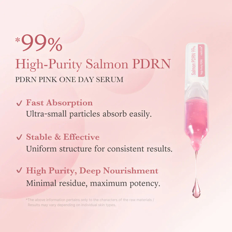 ویال PDRN ماهی سالمون مدی کیوب medicube Salmon DNA PDRN Pink One Day Serum