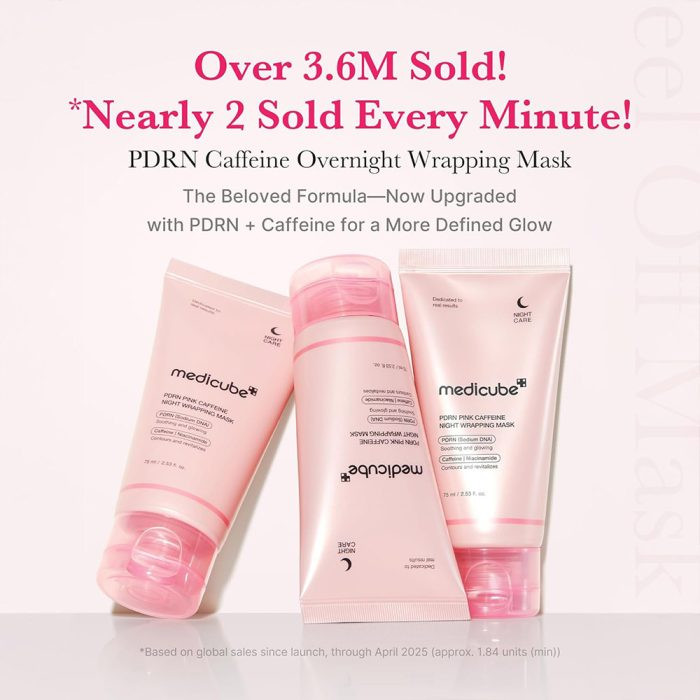 ماسک شب کافئین و PDRN مدی کیوب Medicube PDRN Pink Collagen Gel Mask 75ml