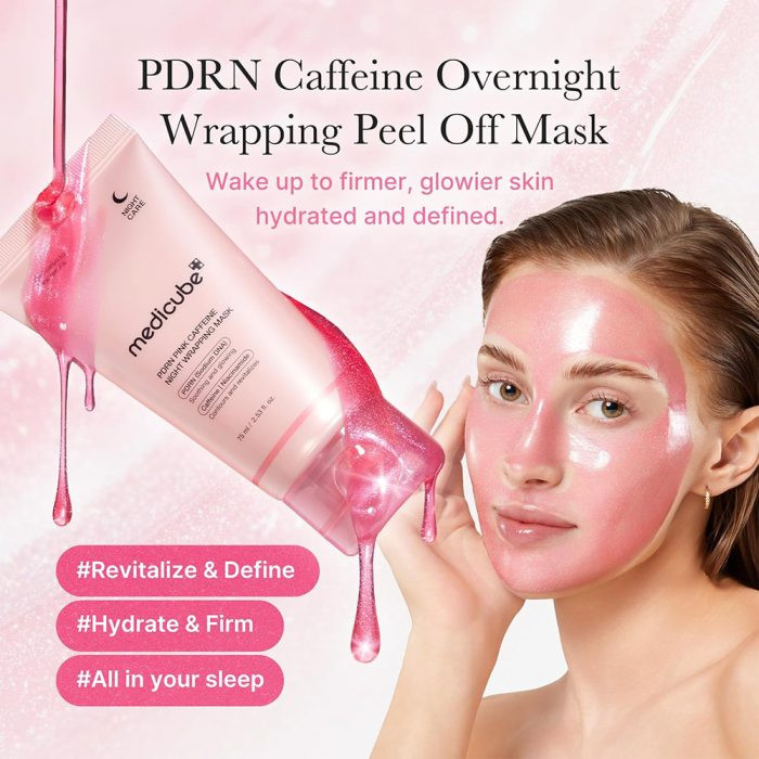 ماسک شب کافئین و PDRN مدی کیوب Medicube PDRN Pink Collagen Gel Mask 75ml