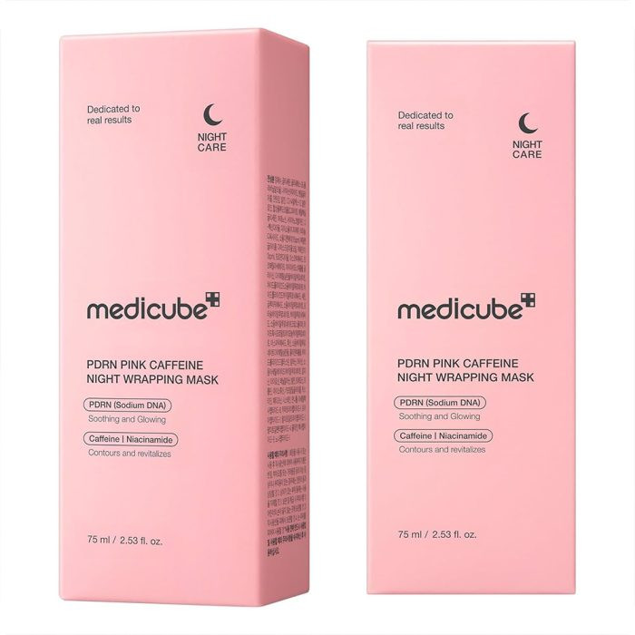 ماسک شب کافئین و PDRN مدی کیوب Medicube PDRN Pink Collagen Gel Mask 75ml