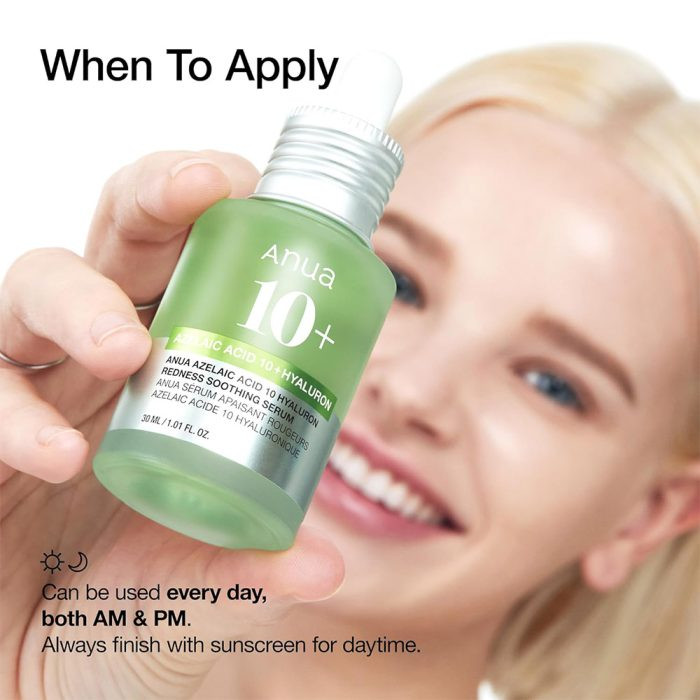 سرم آزلائیک اسید 10% و هیالورون آنوا Anua Azelaic Acid 10+ Hyaluron Soothing Serum 30Ml