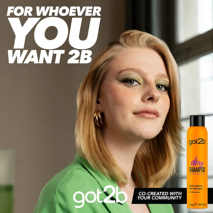 شامپو خشک got2b گات تو بی اکسترا تکسچر Extra Texture نارنجی