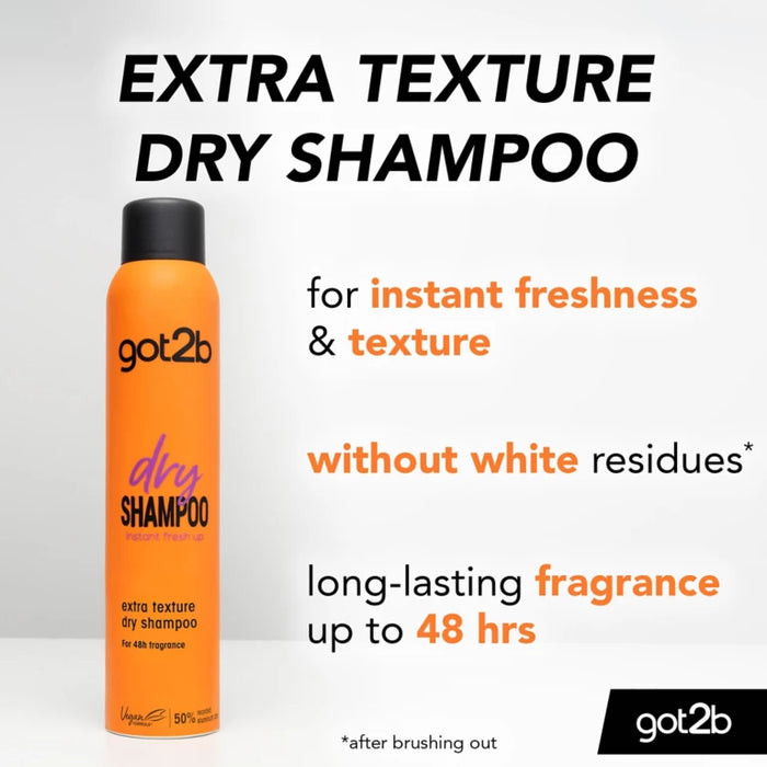 شامپو خشک got2b گات تو بی اکسترا تکسچر Extra Texture نارنجی