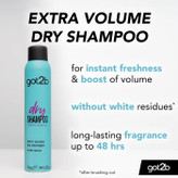 شامپو خشک got2b گات تو بی اکسترا ولوم Extra volume آبی