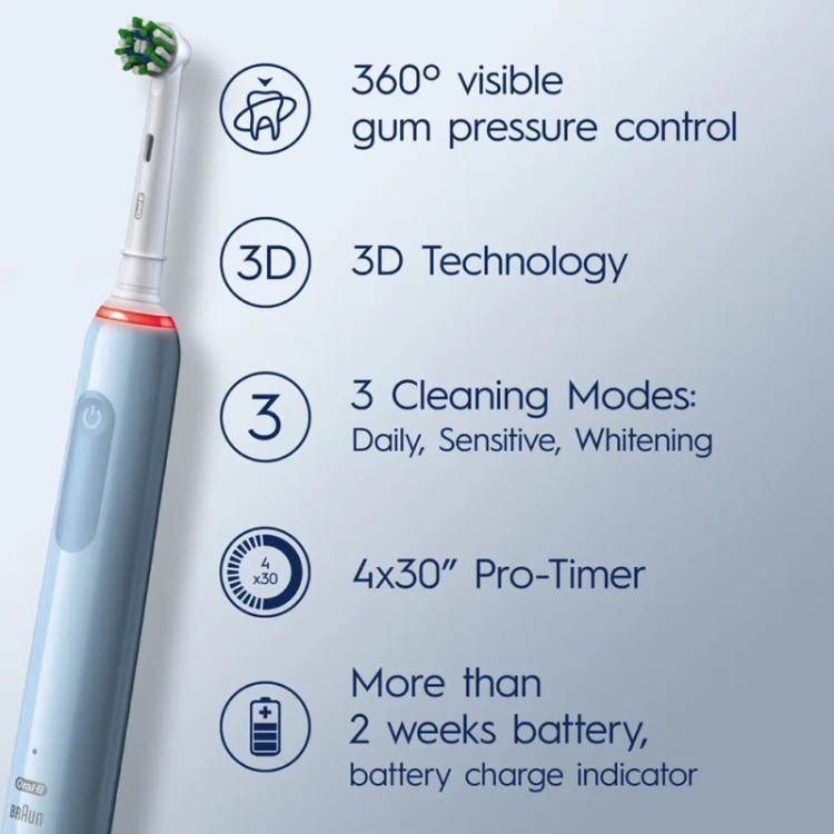 مسواک برقی اورال بی کراس اکشن Oral-B Pro 3 3000 Cross Action