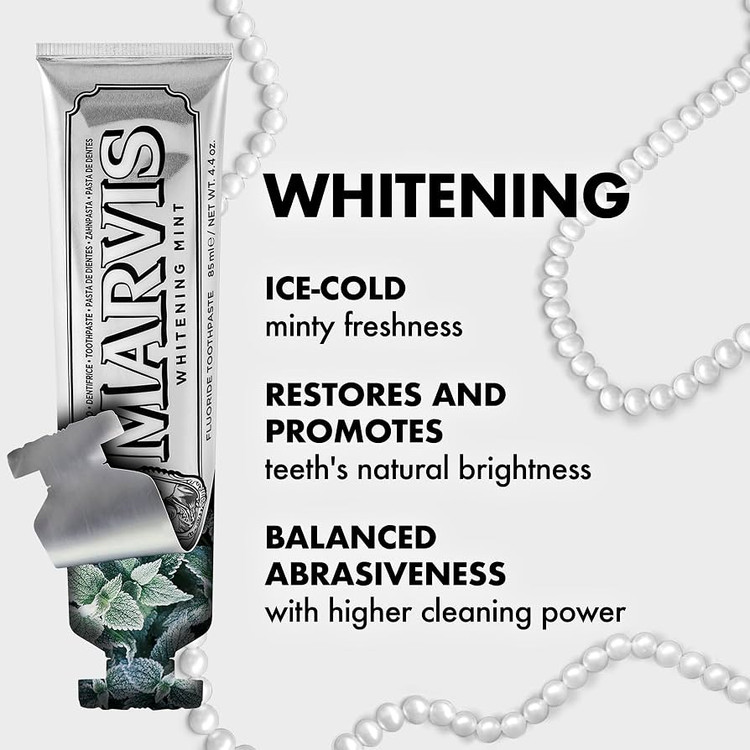 خمیر دندان سفید کننده مارویس Marvis Whitening Mint 85Ml