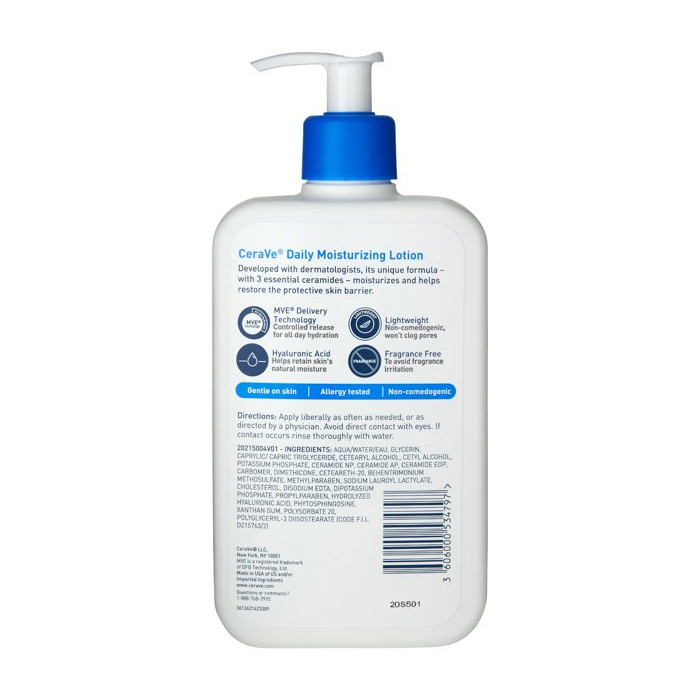 لوسیون مرطوب کننده صورت و بدن سراوی ۴۷۳ میل Cerave Moisturizing Lotion