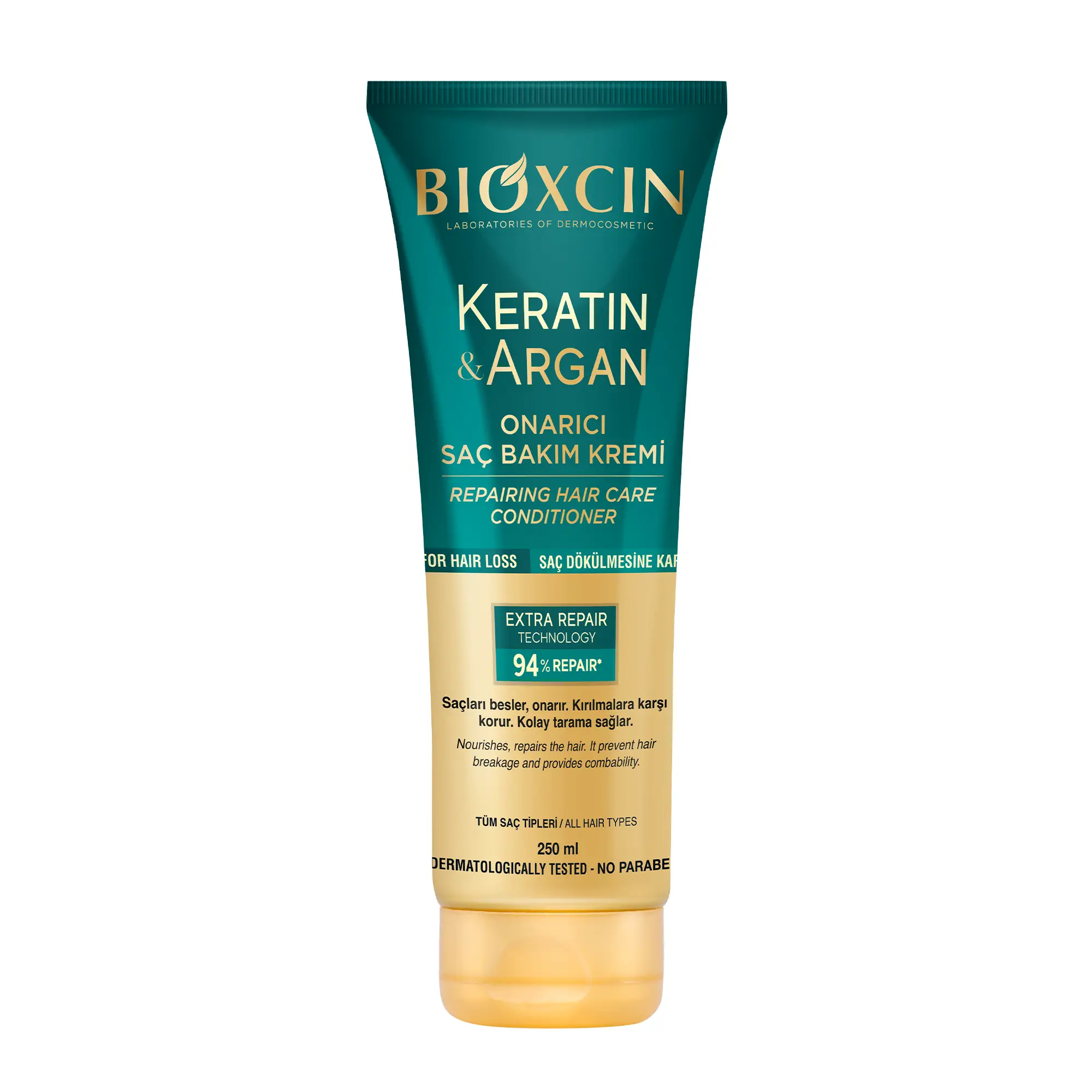 کرم مو ترمیم کننده کراتین و آرگان بیوکسین Bioxcin Keratin & Argan Onarıcı Saç Bakım Kremi