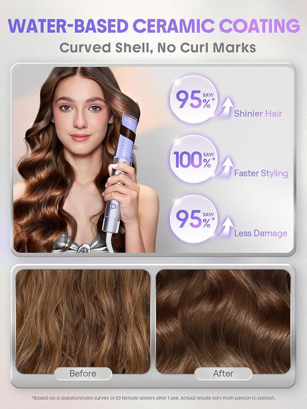 دستگاه فر کننده مو شیگلم مدل One Touch Airflow Styler Pro سایز 25 میلیمتر