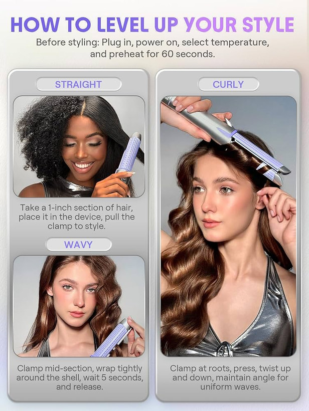 دستگاه فر کننده مو شیگلم مدل One Touch Airflow Styler Pro سایز 25 میلیمتر