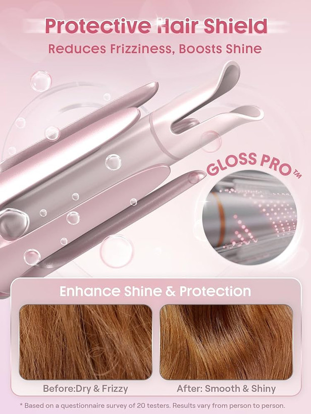 دستگاه فر کننده مو کرلی شیگلم بیبی پینک Cupid’s Charm One-Touch Instant Curler