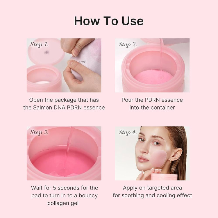 تونر پد ژلی PDRN و کلاژن سالمون مدی کیوب medicube Salmon DNA PDRN Pink Collagen Jelly Pad