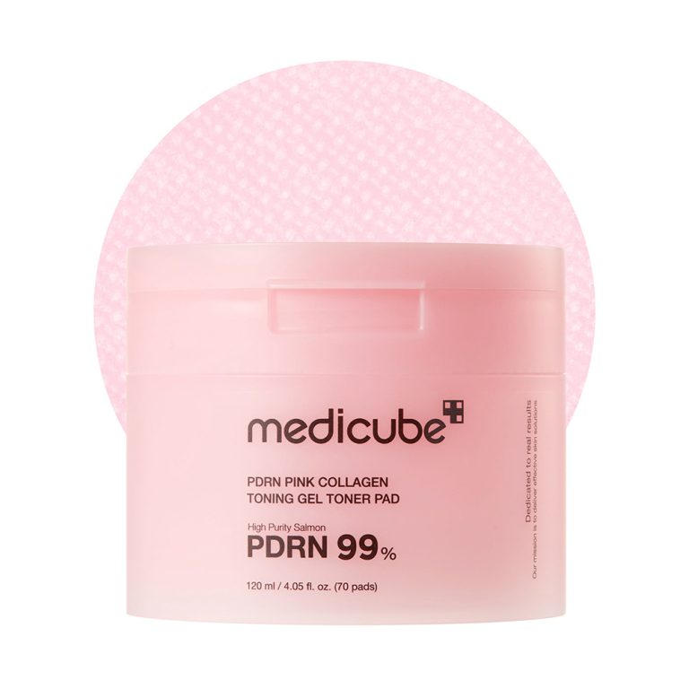 تونر پد ژلی PDRN و کلاژن سالمون مدی کیوب medicube Salmon DNA PDRN Pink Collagen Jelly Pad